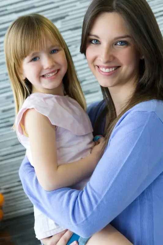 Portrait of Mother and daughter having fun in the kitchen